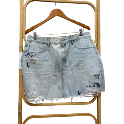 NWT Riders by Lee Womens Girlfriend Size 14 Denim Skirt / Mini Skirt Blue 