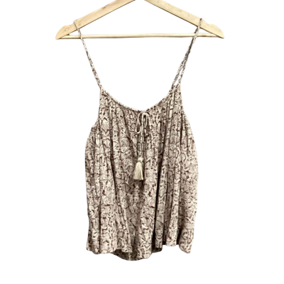 BNWT Seed Heritage Singlet Top In Snake Print Brown Size 8
