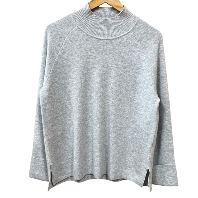 David Lawrence Light Grey Merino Wool Jumper Size M