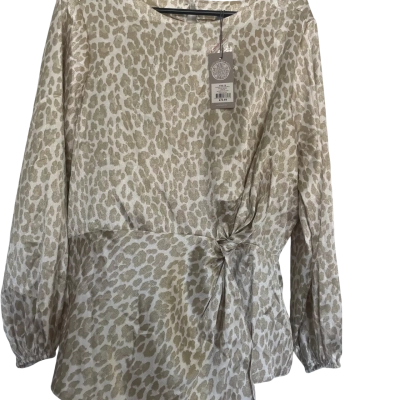 Katies Womens Blouse Animal print / Beige / Cream 
