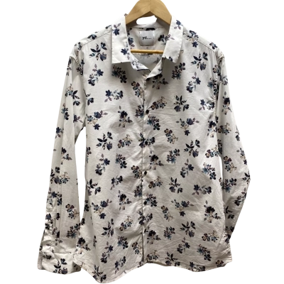 Yd. Mens White Floral Shirt