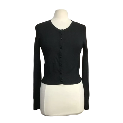 Hell Bunny 'Paloma' Black Knit Cropped Cardigan
