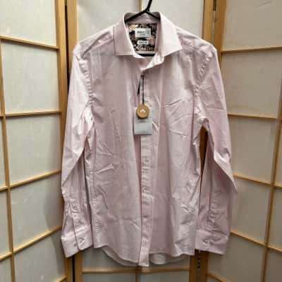Brooksfield Mens Long Sleeve Shirt Pattern / Pink  