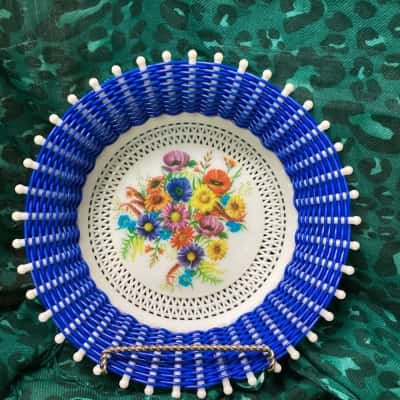Vintage Plastic Woven Bowl