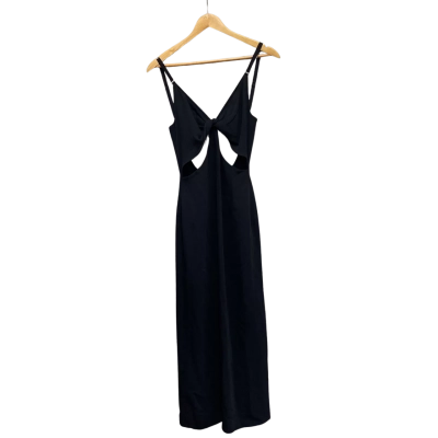 Didn Lee Womens  Size 6 Split Twist Slip Dress Black  RRP $399