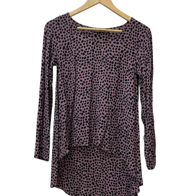 Mister Zimi Womens  Size 8 Blouse Animal print / Black  / Purple 