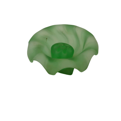 Vintage Radiation Glass Flower Bowl