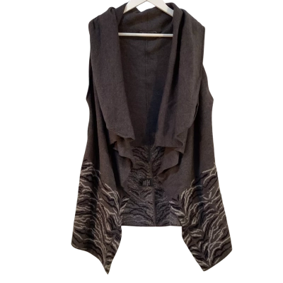 Toorallie Womens Size 16 Merino Wool Vest Jacket Grey 