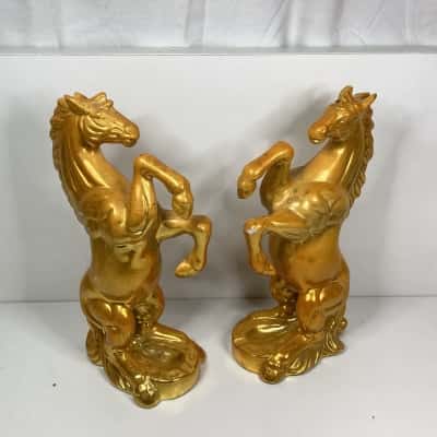 Vintage gold horse statue's