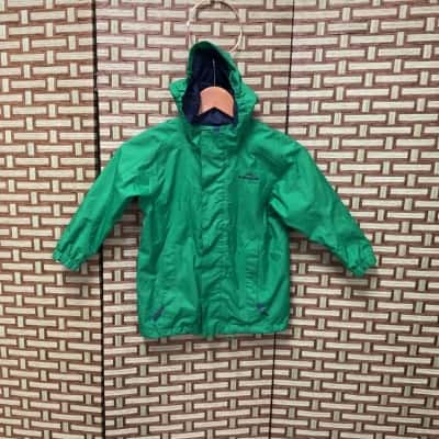 Kathmandu Unisex Kids Green Navy Blue Waterproof Hooded Jacket 
