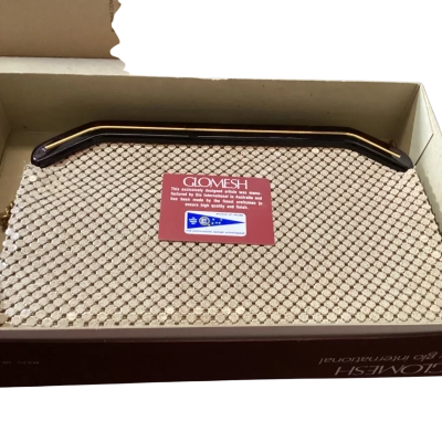 Glomesh Womens Handbag Beige / Black  