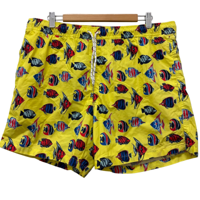 Seed Kids Yellow Fish Swim Shorts Size L