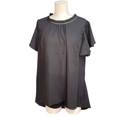 City Chic Womens  Size XS Party Top Black  