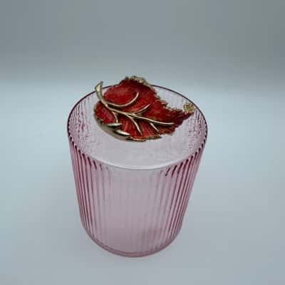  Womens Red Leaf Brooch 5.5cm 