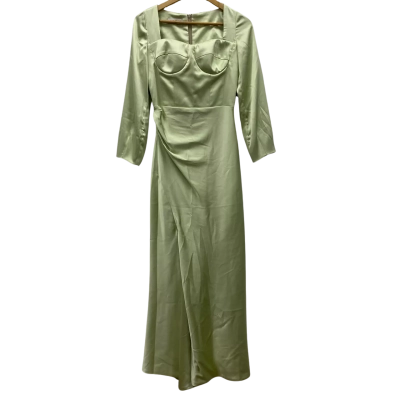 Anna The Tailor Melbourne Women's Satin Style Dress Pistachio 