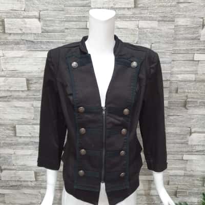BNWT City Chic Women's XS Naval Jacket Black  