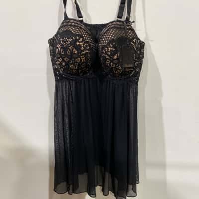 City Chic Womens  Cordelia BDoll Black  Top RRP$89.95