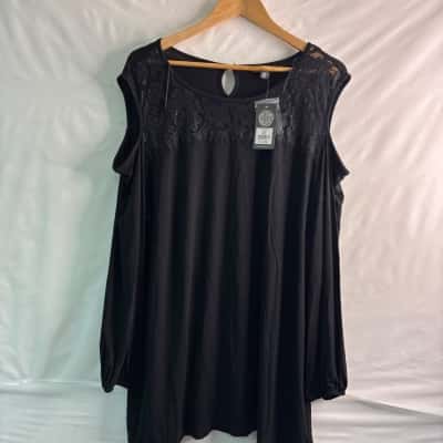 Autograph Womens  Size S Long Sleeve Top Black  