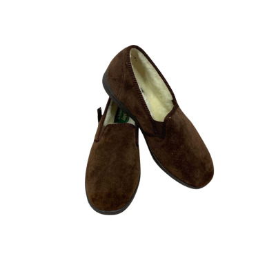 Grosby Mens  Size 7 Brown Lined Slippers 