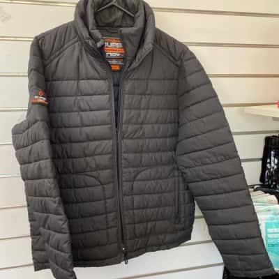 Superdry Black Thefujijkt Double Puffer Zip   Size L 