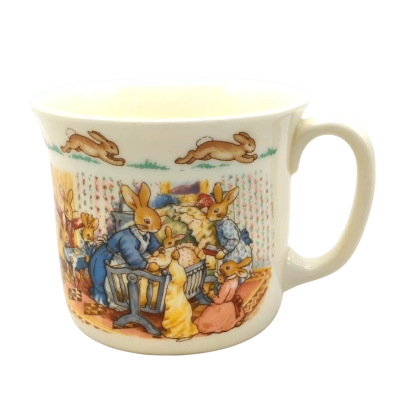 English Fine Bone China Bunnykins Single Handle Christening Cup/Mug ©1936 Royal Doulton