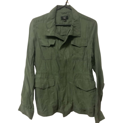Womens Superdry Size 10 Green Long Sleeve Military Shirt