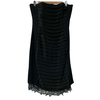 George Gross  Womens  Size 12 Strapless Dress Black  