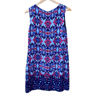 Marcs Blue/Pink Patterned Silk Dress Size 10