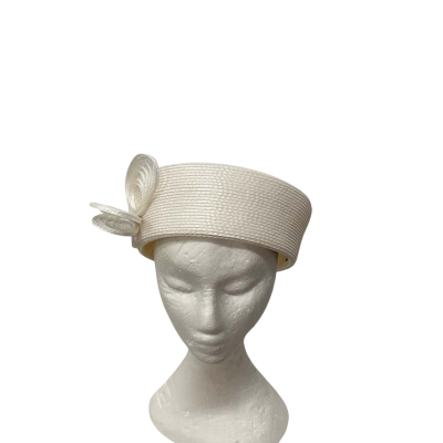  Exclusively Hats Adelaide Straw Hats /Fascinator Size S White 