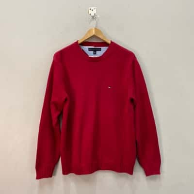 Tommy Hilfiger Mens  Size S Knit Jumper Red 