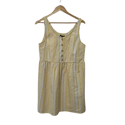  Paper Closet Womens  Size 12 Mini Dress / Sleeveless Dress  White / Yellow 