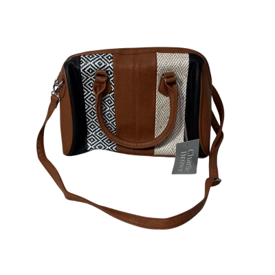 Charlie Brown Womens Tan / Black / White Patterned Handbag (new) 