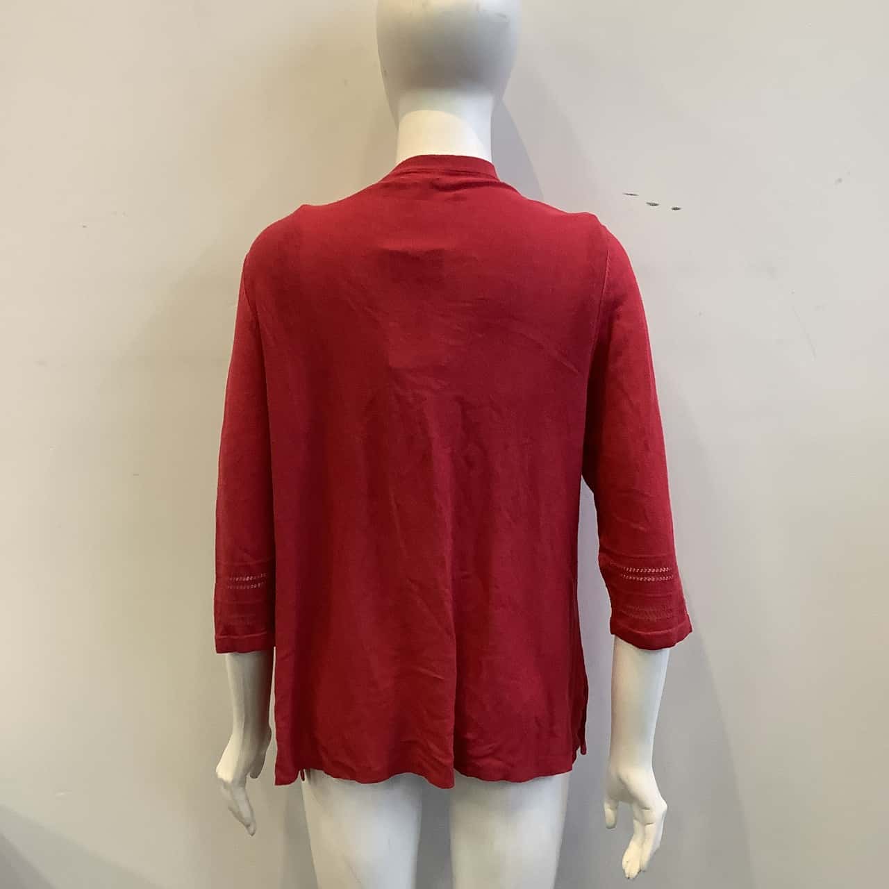 BNWT Black Pepper Women's Size XL Linen Blend Open Cardigan Maroon (s)