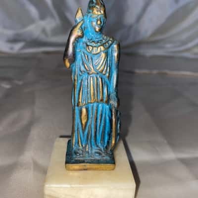 Bronze Roman or Greek Soldier on Marble base