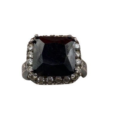  Womens Ring Black  / Silver 