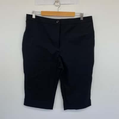 Decjuba Black Melanie Capri Pants  Size 16 
