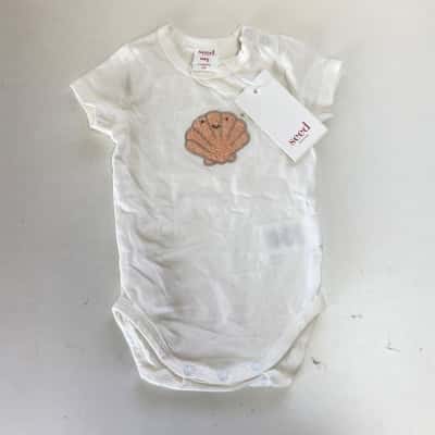 Seed Heritage Baby White Canvas Onesie Size 0-3m