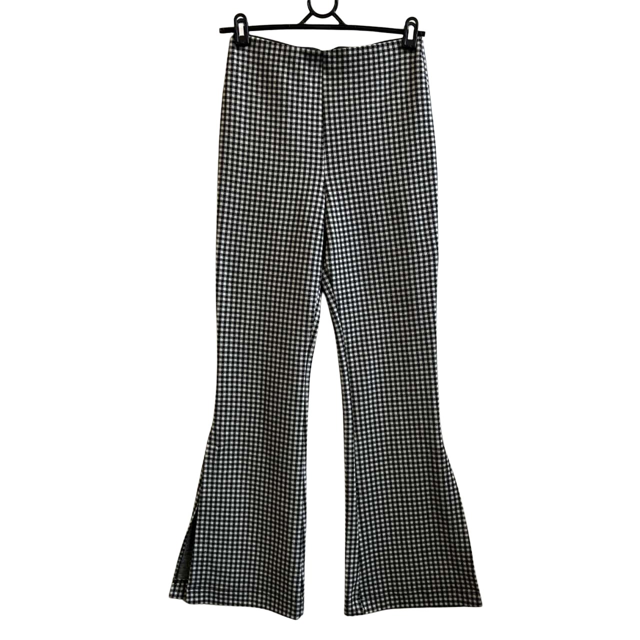 Glassons Womens Size 8 Gingham Bootcut Pant Black/White