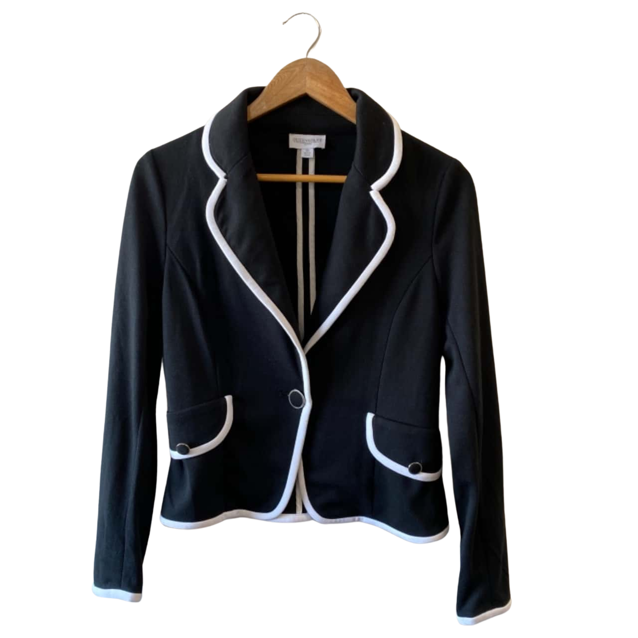 Queenspark Women's Size 10 Black And White Jacket(s)