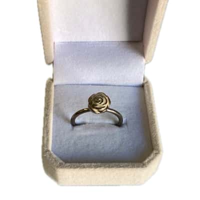 Pandora Womens Enamel Rose Garden Ring Pink  / Sterling Silver 