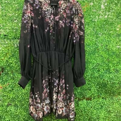 Forever New Curve Womens  Size 20 Floral Dress Black  / Multicoloured 