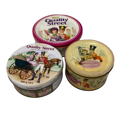 3 x Vintage Quality Street Toffee and Chocolate Tins Empty