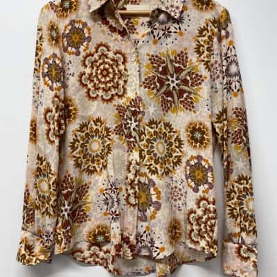  Womens  Size 42 Multicoloured / Pattern Silk Shirt