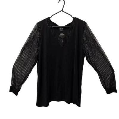 City Chic Jumper Lace Noir  Womens  Size M Black  