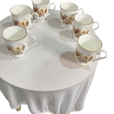 Vintage CROWN Ceramics INDIA Gold Rim 