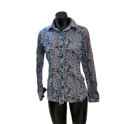 Wrangler Womens  Size 8 Blouse Blue / Pattern 