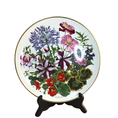 Franklin Porcelain Wedgwood Flowers of the Year August Plate