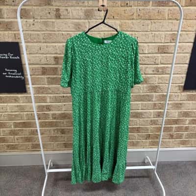 Forever New Womens green floral maxi dress Size 16 