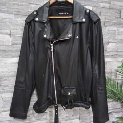 Dangerfield Womens  Size M Biker Jacket / Open Jacket Black  / Silver 
