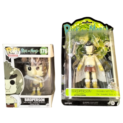 Rick and Morty Birdperson. Adult Swin includes left leg for Snowball. Funko Pop Animation #176.